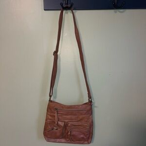 American Eagle Brown Leather Crossbody Bag